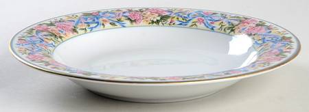 Ribbons & Pearls Large Rim Soup Bowl
