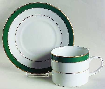 Royal Jade Flat Cup & Saucer Set