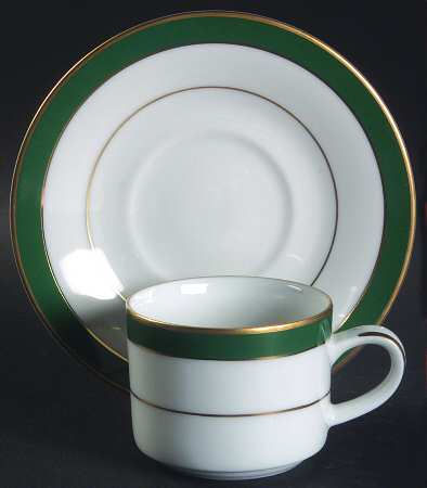 Royal Jade Flat Demitasse Cup & Saucer Set