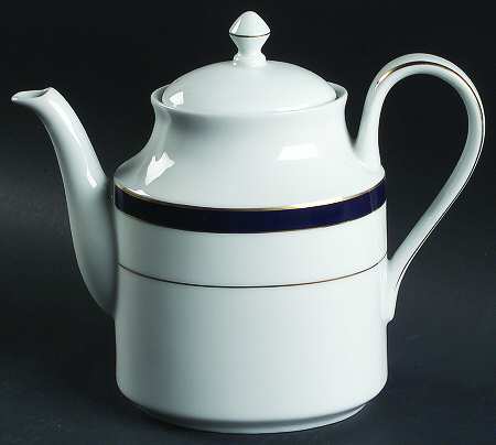 Royal Lapis (Navy Blue Band) Teapot & Lid