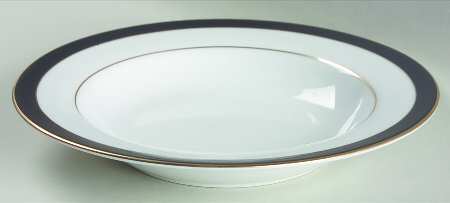 Royal Lapis (Navy Blue Band) Large Rim Soup Bowl