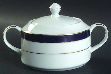 Royal Lapis (Navy Blue Band) Sugar Bowl & Lid