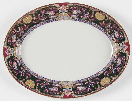 Royal Paisley 13" Oval Serving Platter