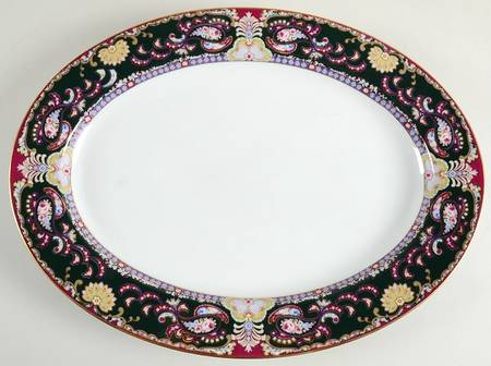 Royal Paisley 16" Oval Serving Platter