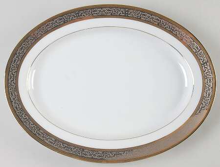 Victorian Lace 13" Oval Serving Platter