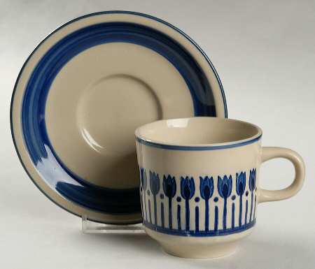 Aruba Flat Cup & Saucer Set