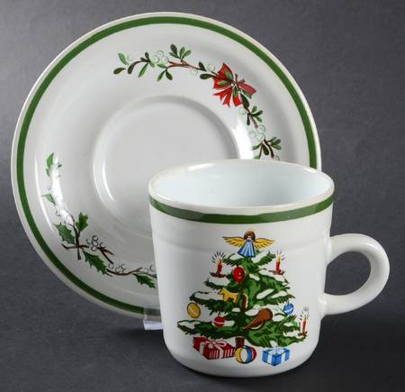 Holiday Flat Cup & Saucer Set