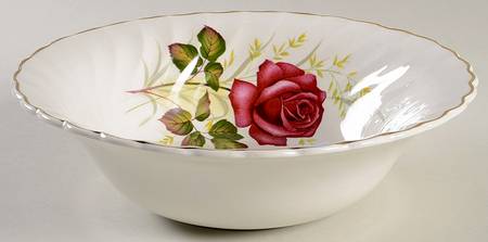 Anniversary Rose 8" Round Vegetable Bowl