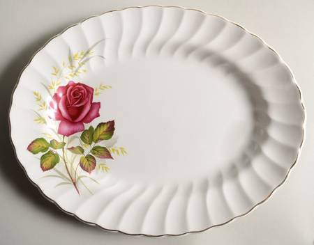 Anniversary Rose 12" Oval Serving Platter