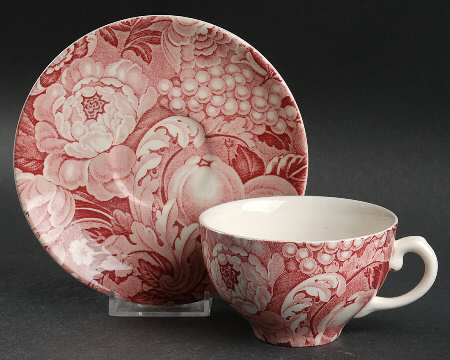 Appletime Pink Flat Cup & Saucer Set
