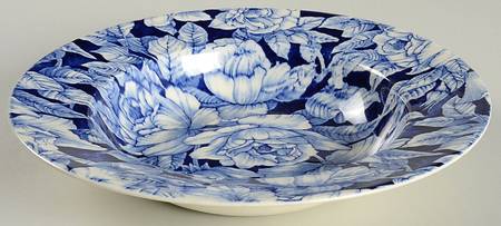 Bermuda Blue Large Rim Soup Bowl