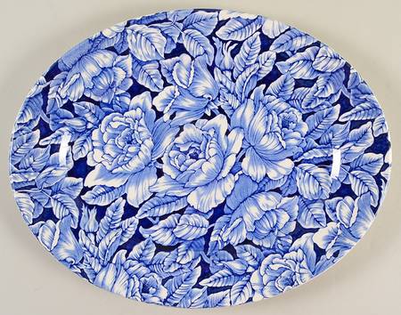 Bermuda Blue 12" Oval Serving Platter