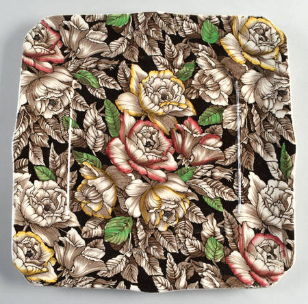 Bermuda Brown Multicolor 12" Square Serving Platter