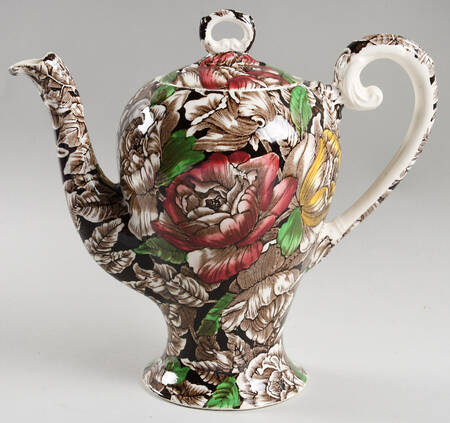 Bermuda Brown Multicolor Coffee Pot & Lid