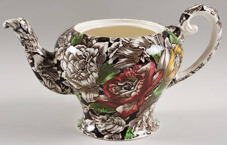 Bermuda Brown Multicolor Teapot No Lid