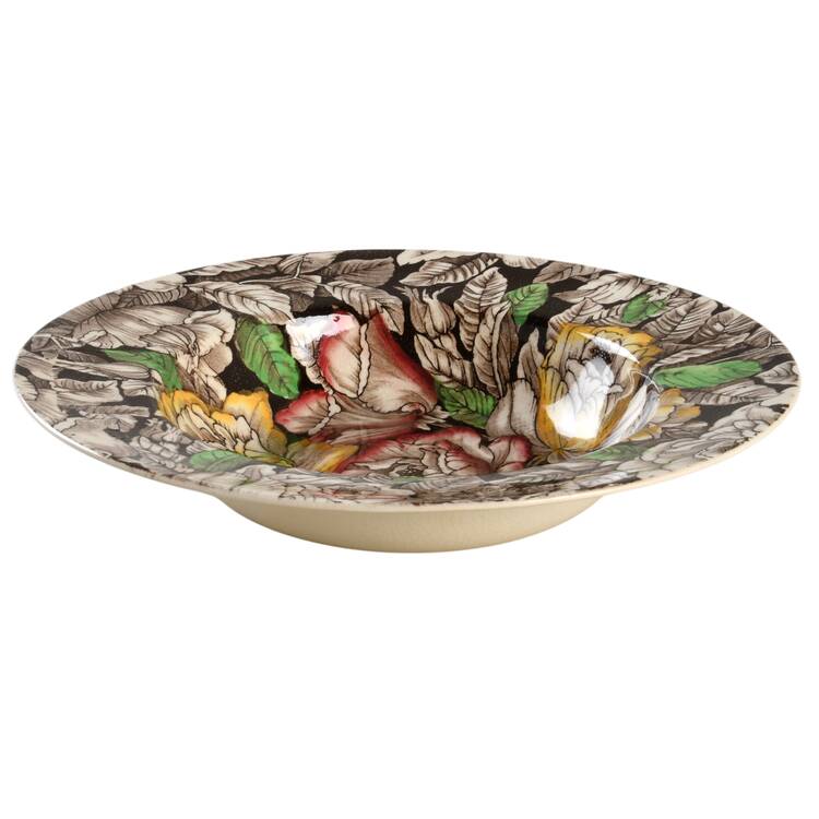 Bermuda Brown Multicolor Large Rim Soup Bowl