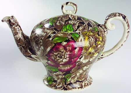 Bermuda Brown Multicolor Teapot & Lid