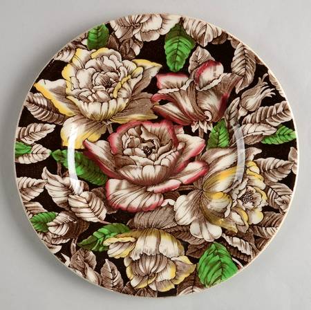 Bermuda Brown Multicolor Salad Plate