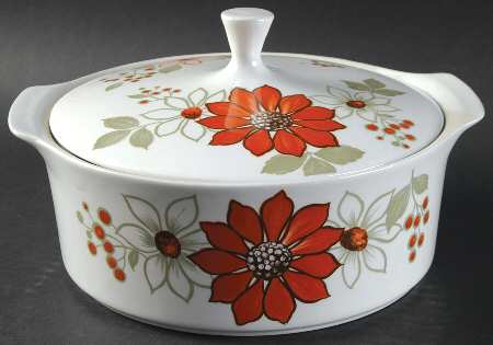 Bermuda Orange 2 Qt Round Covered Casserole