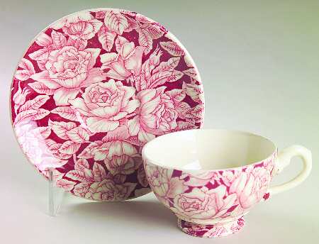 Bermuda Pink Footed Cup & Saucer Set