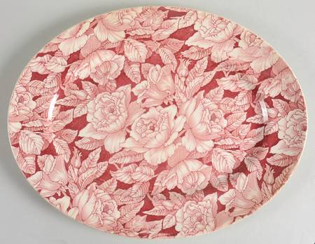 Bermuda Pink 14" Oval Serving Platter
