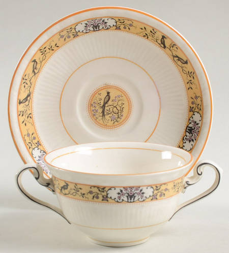 Birdette Flat Bouillon Cup & Saucer