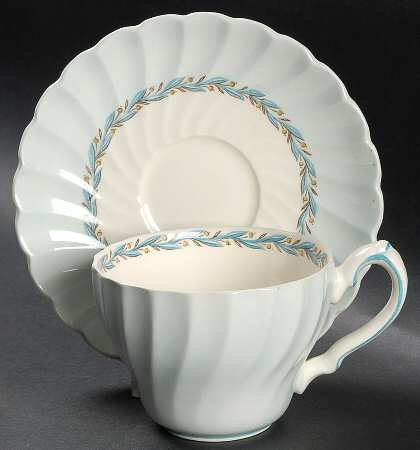 Blue Chelsea Flat Cup & Saucer Set