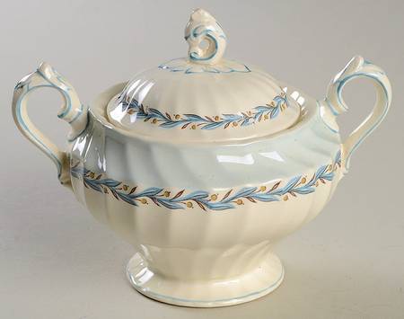 Blue Chelsea Sugar Bowl & Lid