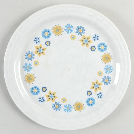 Blue Halo Salad Plate