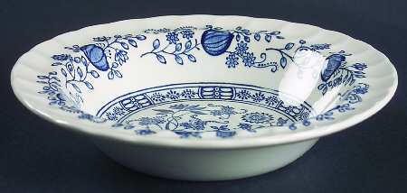 Blue Onion Rim Cereal Bowl