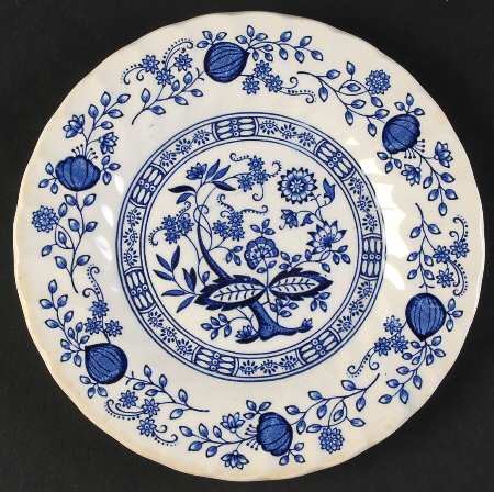 Blue Onion Bread & Butter Plate