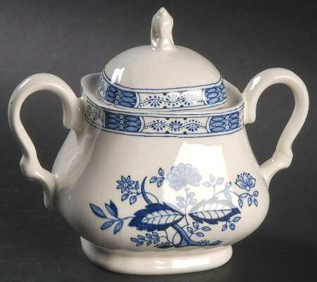 Blue Onion Sugar Bowl & Lid