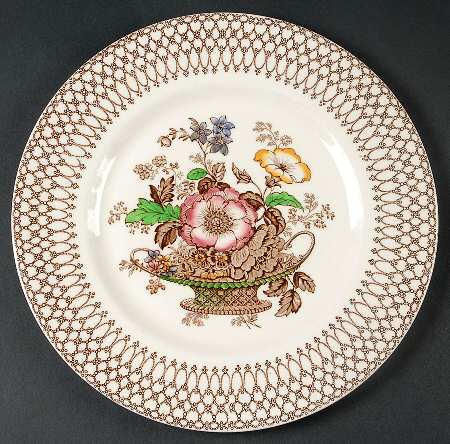Bonnie Dundee (Brown) Large Dinner Plate