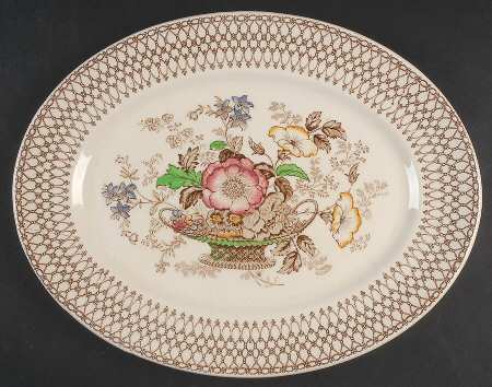 Bonnie Dundee (Brown) 16" Oval Serving Platter