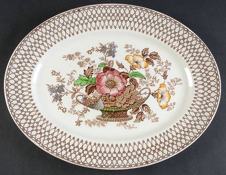 Bonnie Dundee (Brown) 14" Oval Serving Platter