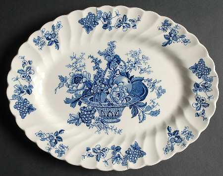 Bountiful Blue 12" Oval Serving Platter