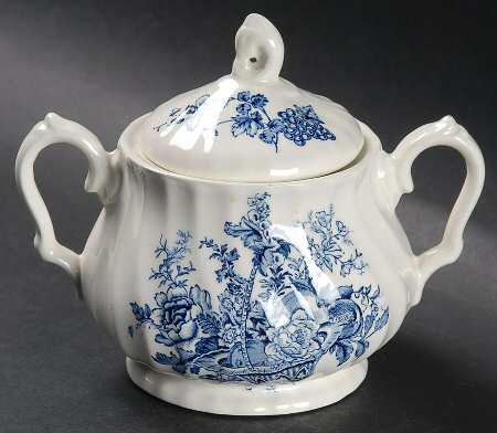 Bountiful Blue Sugar Bowl & Lid