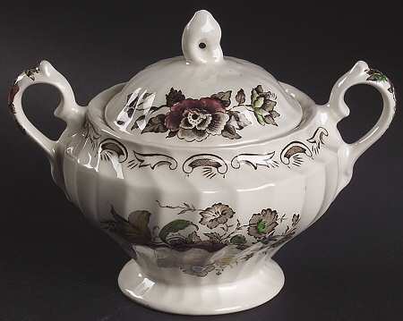 Bouquet (No Trim) Sugar Bowl & Lid