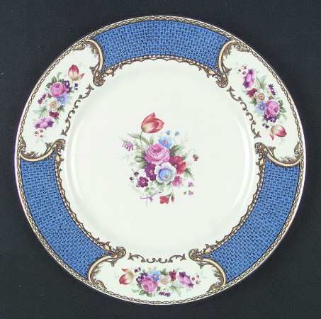The Bouquet Blue Dinner Plate