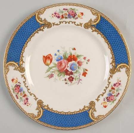 The Bouquet Blue Luncheon Plate