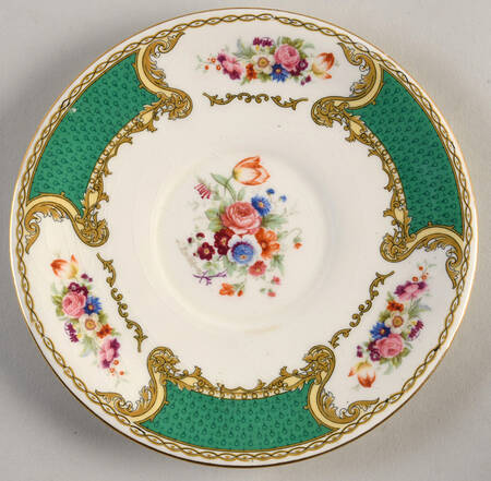 The Bouquet Green Saucer for Cream Soup Bowl
