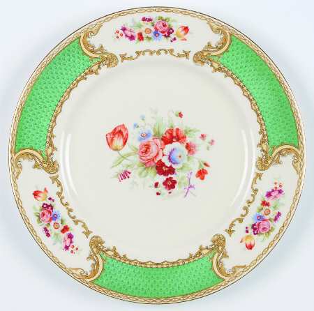 The Bouquet Green Luncheon Plate