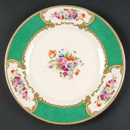 The Bouquet Green Dinner Plate