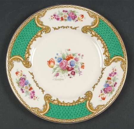The Bouquet Green Dessert/Pie Plate