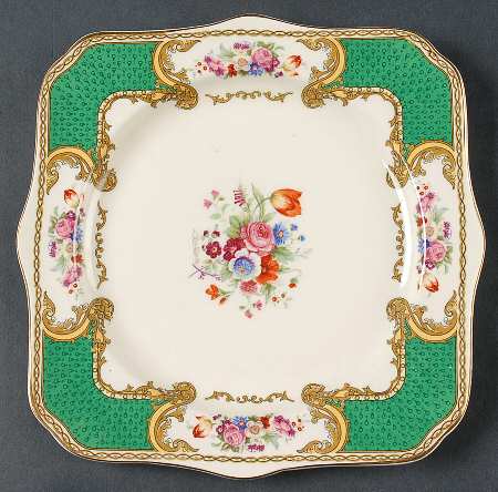 The Bouquet Green Square Salad Plate