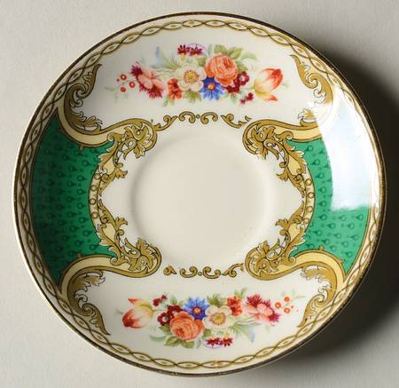 The Bouquet Green Saucer for Demitasse Cup