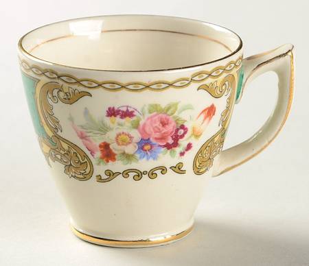 The Bouquet Green Footed Demitasse Cup