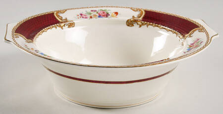 The Bouquet Maroon Round Vegetable No Lid