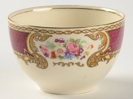 The Bouquet Maroon Mini Open Sugar Bowl