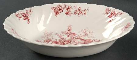 Bountiful Red 9" Oval Vegetable Bowl